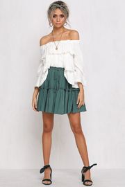 Womens Tops Blouses 2018 Off Shoulder Ruffle Top In White