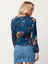 Latest Long Sleeve New Design Floral Printed Tops