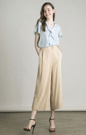 V Neck Short Sleeve Summer Blouse