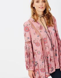 Boho Style Women Floral Printed Blouse