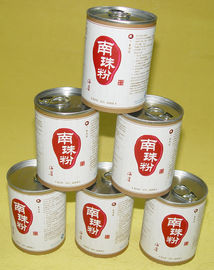 Custom Food Complicated Paper / Cardboard Tube Containers with Metal Lids Closure