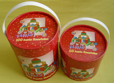 Paper Toy Models, Round Tube Cardboard Paper Bucket for Packaging Toys and Blocks
