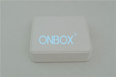Competitive Elegant White PU  Painted Jewelry Boxes Soft Top Design For Female Necklace Packing