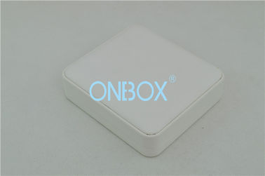 Competitive Elegant White PU  Painted Jewelry Boxes Soft Top Design For Female Necklace Packing