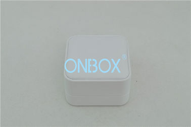 Female Bangle White PU Jewelry Packaging Boxes Customized Insert Design