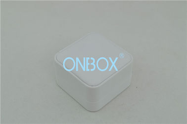 Female Bangle White PU Jewelry Packaging Boxes Customized Insert Design