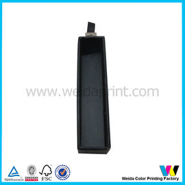 Black Matt Small Drawer Style Paper Packaging Boxes with Rope Handle At One End