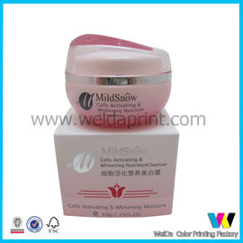 Pink Face Cream / Perfume / Facial Cleanser Packaging Box Support PMS / CMYK Printing