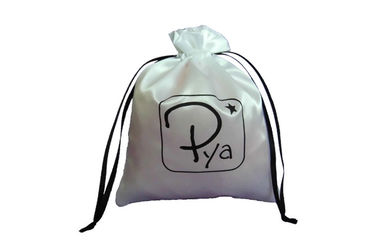Black & White Satin Drawstring Pouch  ,  Mini Satin Drawstring Bags