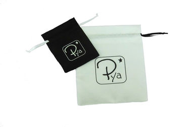Black & White Satin Drawstring Pouch  ,  Mini Satin Drawstring Bags