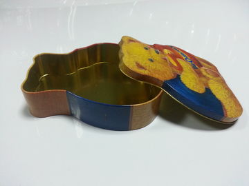 Custom Tin Candy Containers , Bear-Shaped Candy Packaging Box