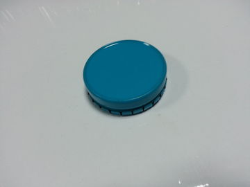 Blue Metal Food Grade Tin Containers , Gear Lid Candy Packaging Box