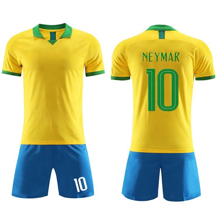 2019 New Soccer Jersey Brazil Hot Selling Home Yellow Football Shirt Camisa De Futebol