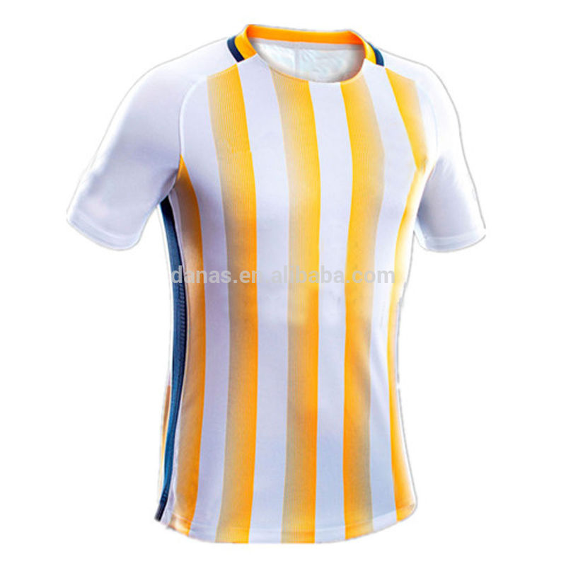 Thai quality strip soccer jersey custom blank soccer shirt