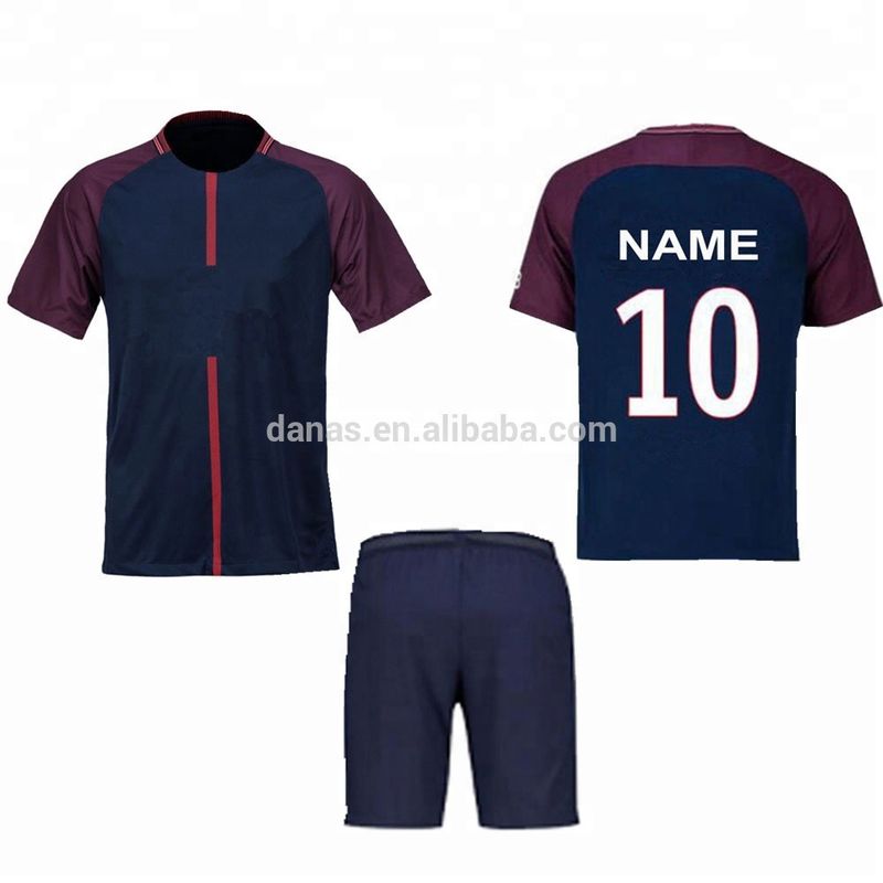 2018 2019 New season custom thai quality maillot de foot uniforme blue soccer jersey