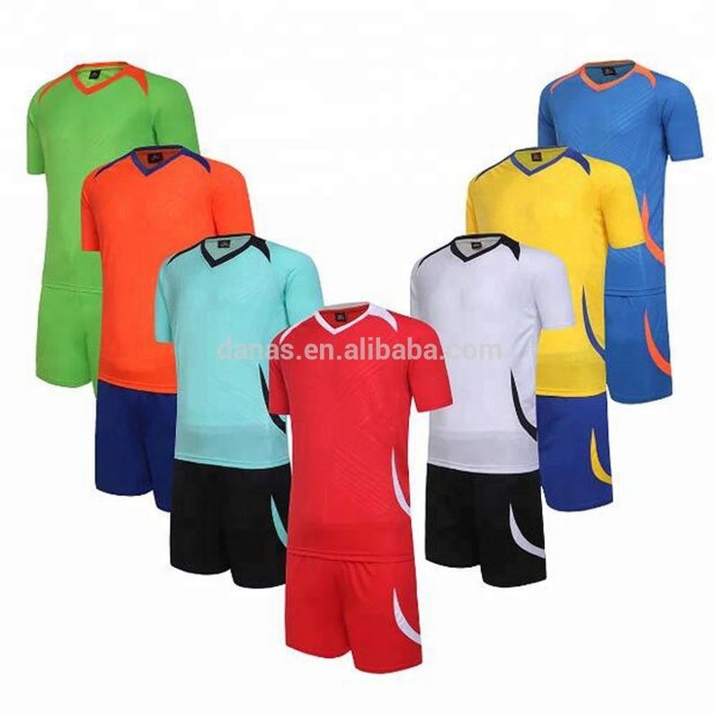 2019 best design soccer wear cheap custom multicolor adults and kids jersey soccer