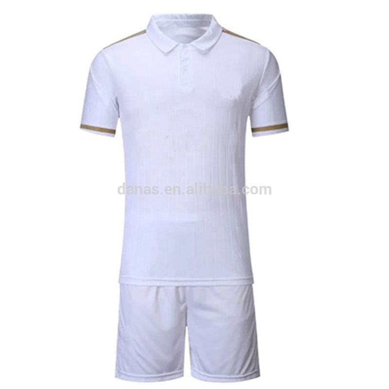 Custom Team Logo and Number Men's Football Training White Soccer Jersey