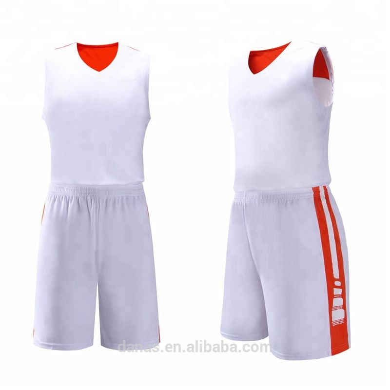 Sublimation blank custom logo basketball uniform design reversible jersey set