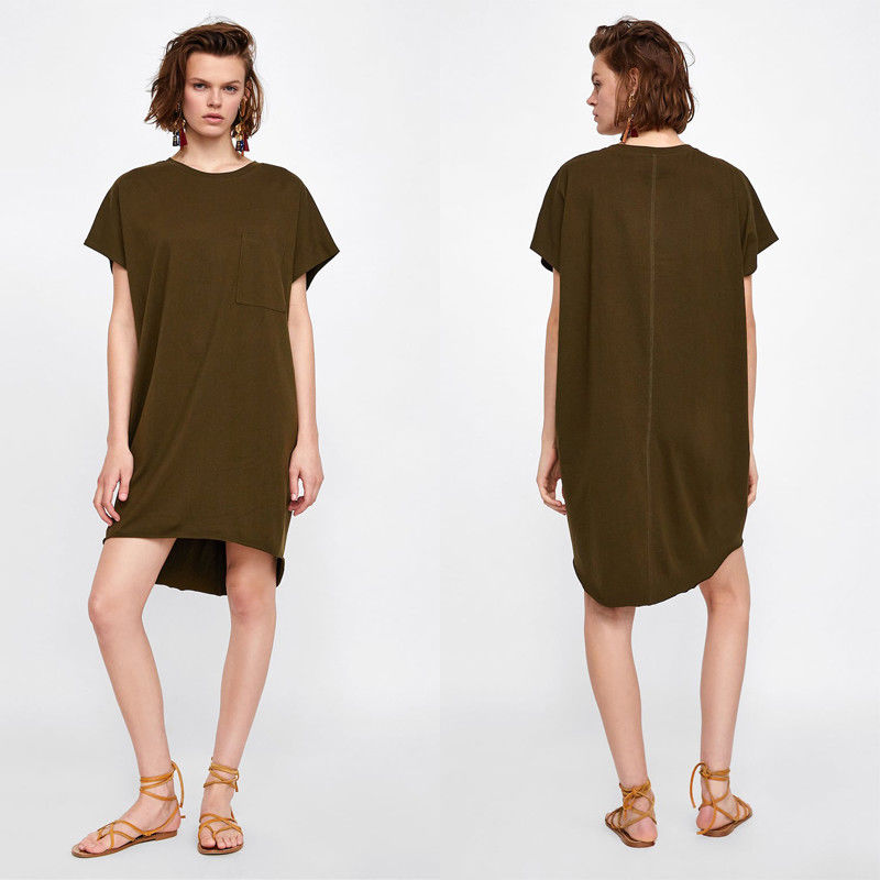 Fashion Women Summer Cotton T-shirt Dress