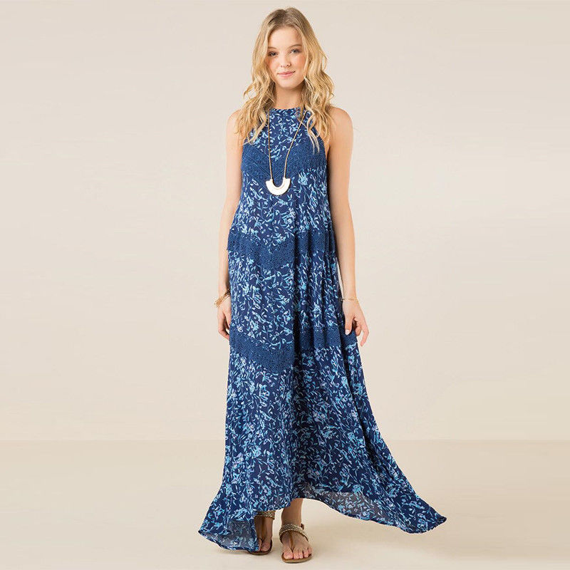 neck pattrns charming hippie for ladies floor length maxi dress