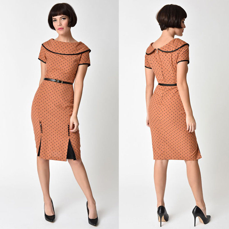 Women office length dress for work