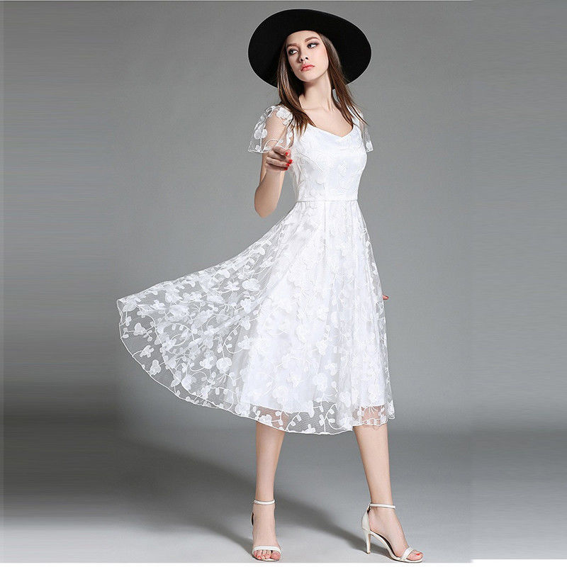 2016 short sleeve lace casual dress latest wedding dresses