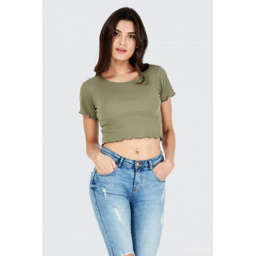 100% Cotton Short Crop Top for Women