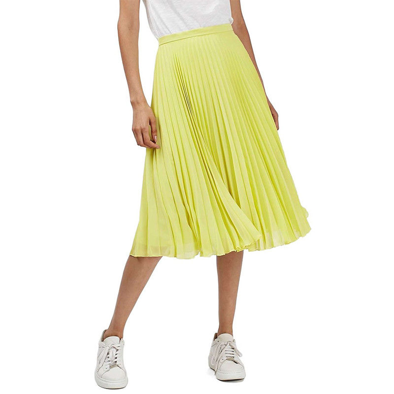 women clothing midi skirt long chiffon pleated maxi skirt