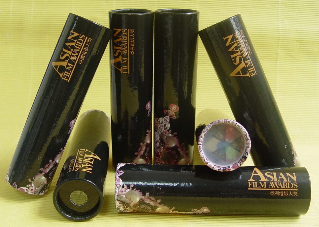 Cylinder / Telescope Black Xmas Magic Paper Gift Toy Kaleidoscope for Children