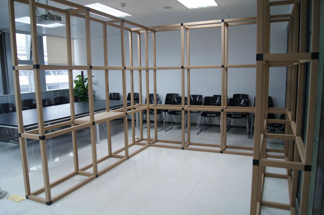 Custom rigid paper tube cardboard office furniture display rack and stands