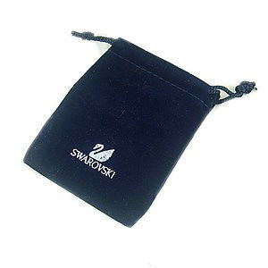 Black Durable Drawstring Gift Bags / Velour Drawstring Pouch With Logo Printed For Women