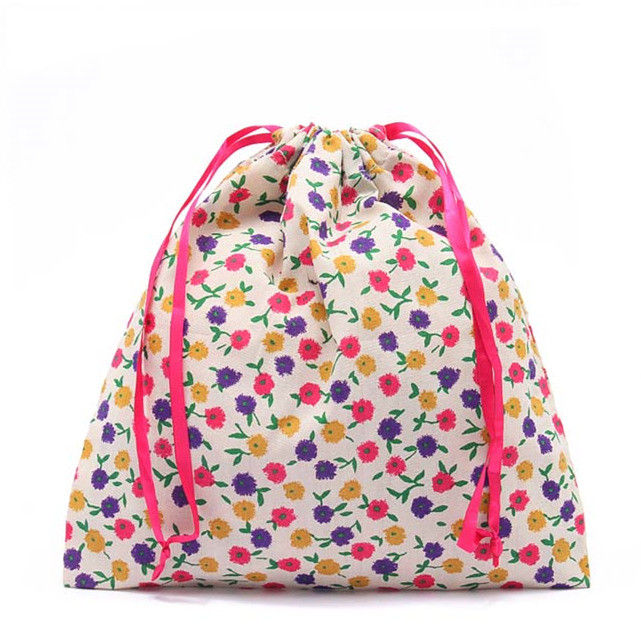 drawstring cotton pouch bag