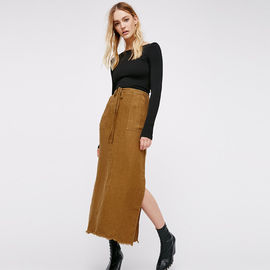 New Style Maxi Skirts Woman Fashion Linen Skirts